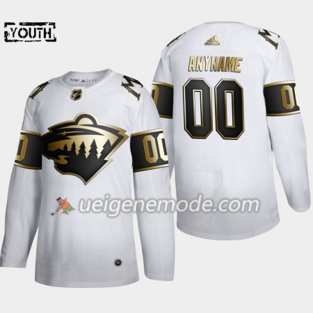 Kinder Eishockey Minnesota Wild Trikot Custom Adidas 2019-2020 Golden Edition Weiß Authentic